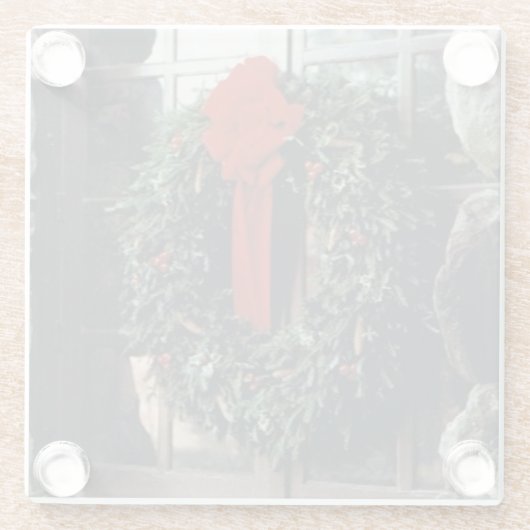 Untersetzer mit Weihnachtskranz (Rückseite)