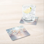 Untersetzer mit weißem Pfirsichblütenpapier (Vor Ort)