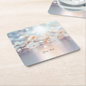 Untersetzer mit weißem Pfirsichblütenpapier (angewinkelt)