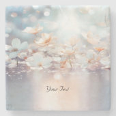 Untersetzer mit weißem Pfirsichfarben (Vorderseite)