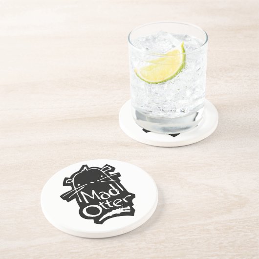 Untersetzer mit wütendem Otterlogo (Seite)