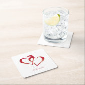 Untersetzer mit zwei Herz-Quadrat (Vor Ort)