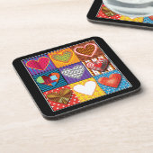 Untersetzer. Moderne Herz Muster Kunststoff-Unters Getränkeuntersetzer (Linke Seite)