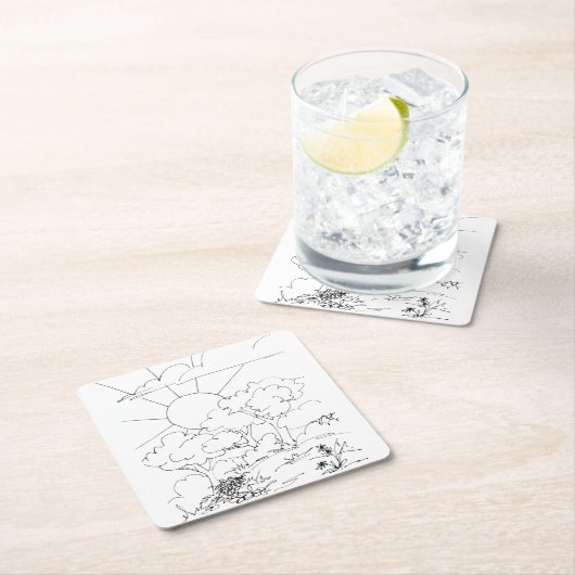 Untersetzer - Morgengrauen über dem Hügel (Vor Ort)