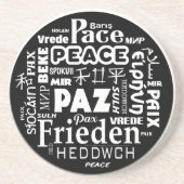 Untersetzer Multi Language Peace Mandala Design (Vorne)