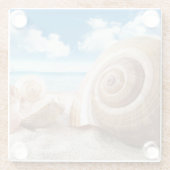 Untersetzer-Muscheln aus Glas Glasuntersetzer (Rückseite)