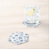 Untersetzer Navy Blue Seashell Pattern (Vor Ort)