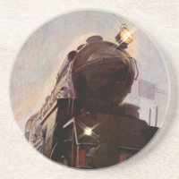 Untersetzer-nebelhaftes Abends-Zug-Eisen-Pferd