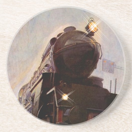 Untersetzer-nebelhaftes Abends-Zug-Eisen-Pferd Untersetzer (Vorne)