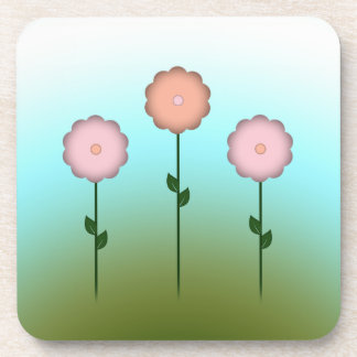 Untersetzer, Niedliche Frühlingsblumen, Rosa und P Getränkeuntersetzer