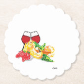 Untersetzer: Obst und Wein Untersetzer (Vorderseite)