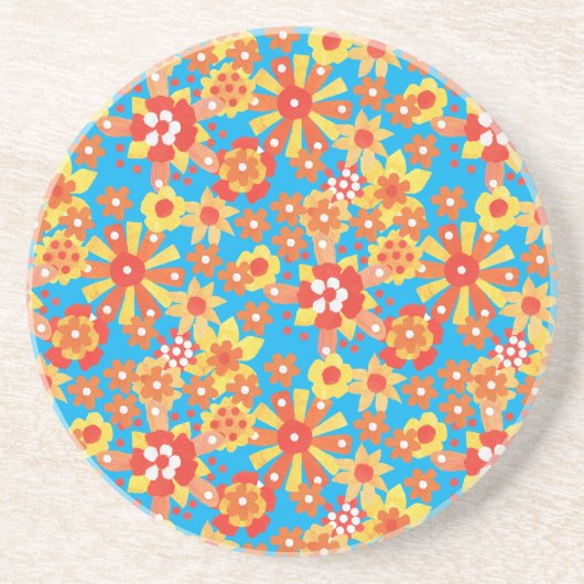 Untersetzer oder Drinks Mat: Ditzy Orange Blume (Vorne)