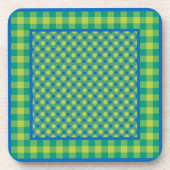 Untersetzer- oder Tischmatte, Muster Grün und Blau Getränkeuntersetzer (Vorderseite)