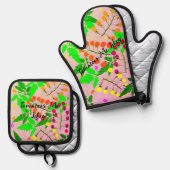 Untersetzer Ofenhandschuh & Topflappen-Set (Vorderseite/Rückseite)