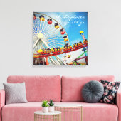 Untersetzer-Orte von Ferris Wheel-Roller Go-Skript Leinwanddruck (Insitu (Wohnzimmer))