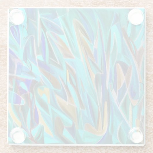 Untersetzer: "Overtones", smaragdgrün Glasuntersetzer (Rückseite)