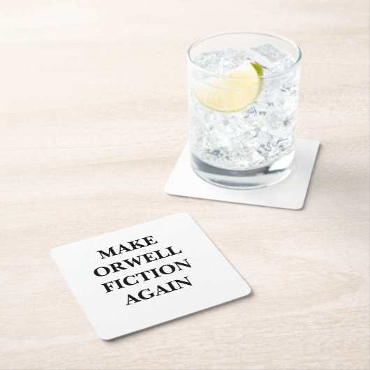 Untersetzer-Packung mit orwell Message quadratisch Rechteckiger Pappuntersetzer (Vor Ort)