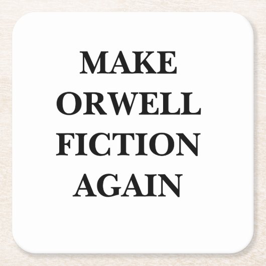 Untersetzer-Packung mit orwell Message quadratisch Rechteckiger Pappuntersetzer (Vorderseite)