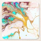 Untersetzer-Paint Swirl Rechteckiger Pappuntersetzer (Vorderseite)