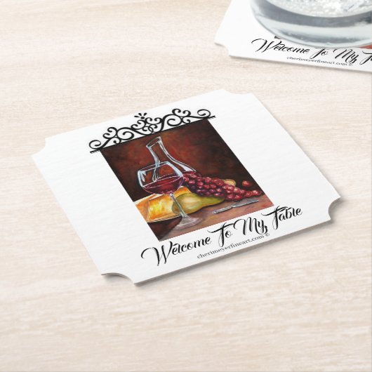 Untersetzer Paper - Willkommen in meinem Tisch (angewinkelt)