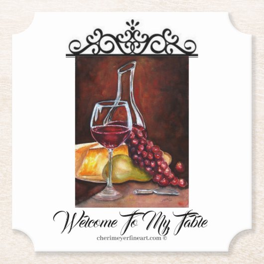 Untersetzer Paper - Willkommen in meinem Tisch (Vorderseite)