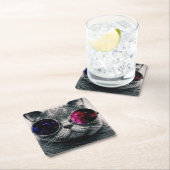 Untersetzer Papier - Coole Katze (Vor Ort)