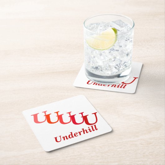 Untersetzer Papier - Name und Initalien (Vor Ort)