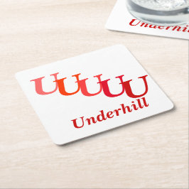 Untersetzer Papier - Name und Initalien