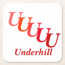 Untersetzer Papier - Name und Initalien