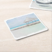 Untersetzer, Papier - Papier - Papier für die Aqua Rechteckiger Pappuntersetzer (angewinkelt)