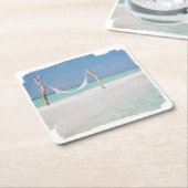 Untersetzer, Papier - Wasserfarben Beach Hammock S Rechteckiger Pappuntersetzer (angewinkelt)