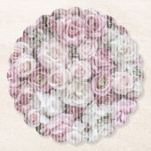 Untersetzer - Pappe - Collage viktorianischer Rose (Vorderseite)
