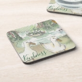 Untersetzer "Paris, Ducks Watercolor" (Linke Seite)