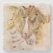 Untersetzer - Pferde halten (Vorderseite)