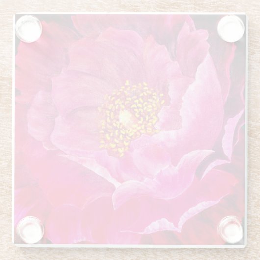 Untersetzer Pink Cactus Rose (Rückseite)