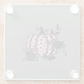 Untersetzer, Pink und Black Leopard Pumpkin Glasuntersetzer (Rückseite)
