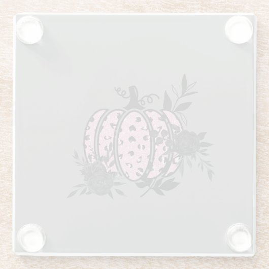 Untersetzer, Pink und Black Leopard Pumpkin Glasuntersetzer (Rückseite)