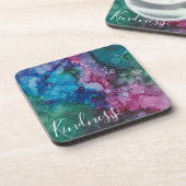 Untersetzer "Pinks & Blue-Grüntöne" (Linke Seite)