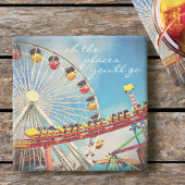 Untersetzer-Platzierung des Fotos von Fährrollenro Steinuntersetzer