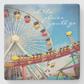 Untersetzer-Platzierung des Fotos von Fährrollenro Steinuntersetzer (Vorderseite)