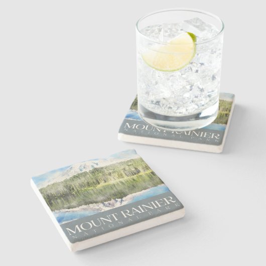 Untersetzer Rainier, Nationalpark Stone Untersetze (Seitenansicht)