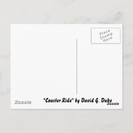 Untersetzer Ride Postkarte (Rückseite)