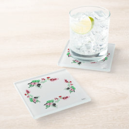 Untersetzer: RINDFLEISCH MIT ROSE Glasuntersetzer