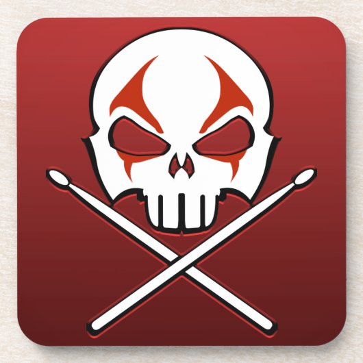 Untersetzer-Rock & Roll-Drummer-Untersetzer für Sc Getränkeuntersetzer (Vorderseite)
