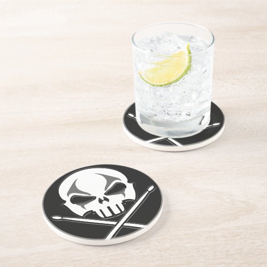 Untersetzer-Rock & Roll-Drummer-Untersetzer für Sc Sandstein Untersetzer (Seite)