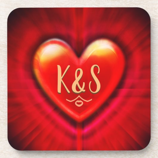 Untersetzer Roter Puls (Vorderseite)