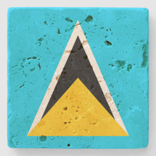 Untersetzer Saint Lucia Flag Stone