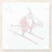 Untersetzer Santa Skiing (Rückseite)