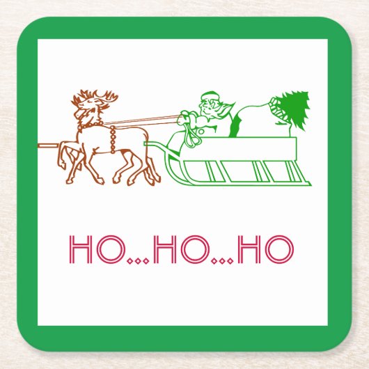 Untersetzer - Santa und Reinrescher (Vorderseite)