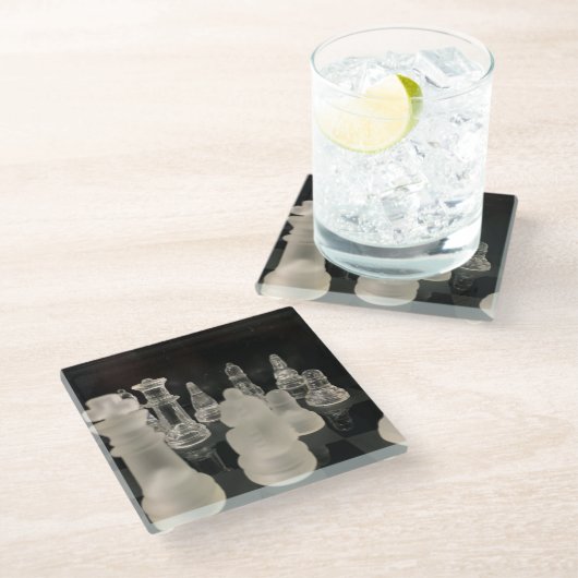 Untersetzer Schachbild. (Schrägansicht)